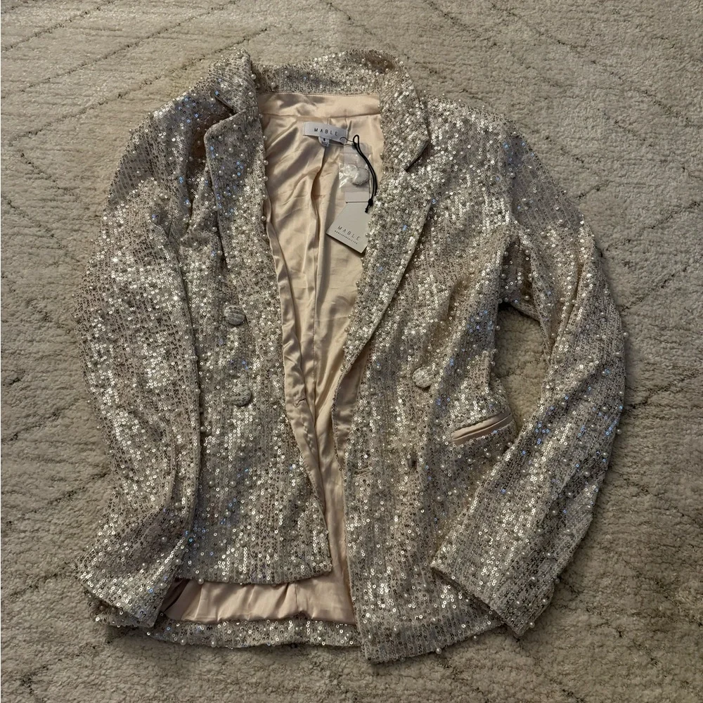 Anthropologie Sequin and Pearl Blazer - Picture 2 of 3